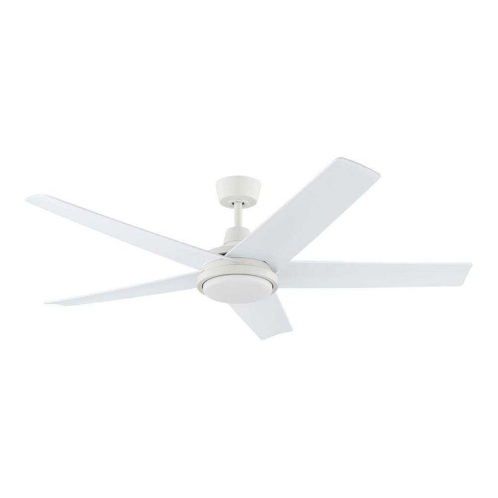 Ladshaw 60 in. Indoor/Outdoor Wet Rated Matte White Ceiling Fan with Adjustable White LED and Remote Included price history on PriceWatchPro