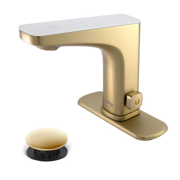 FLOW Grove Touch and Motion Activated Single-Handle Bathroom Faucet in Champagne
