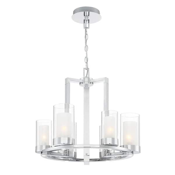 Home Decorators Collection Samantha 60-Watt 6-Light LED Chrome Chandelier