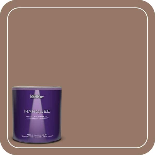 BEHR MARQUEE 1 qt. #BXC-73 True Walnut Eggshell Enamel Interior Paint & Primer