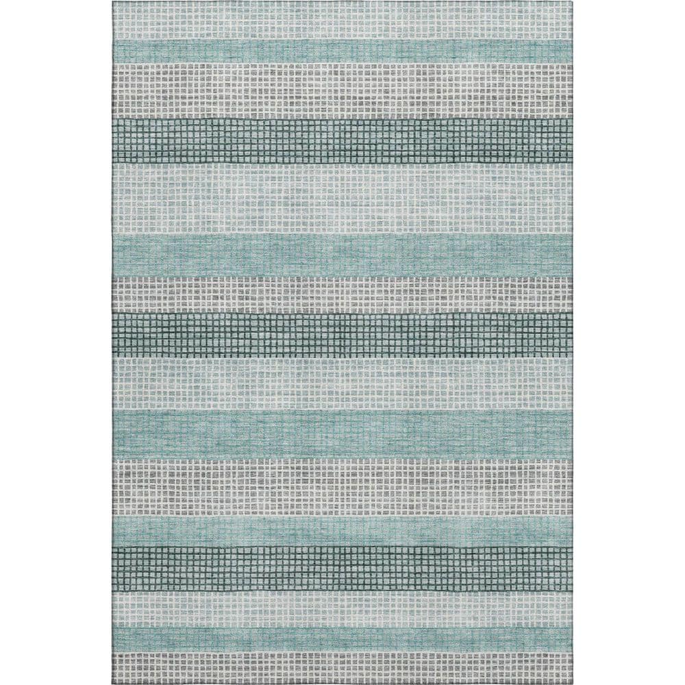 Mayfield Premium Machine Washable Abstract AMF2008 Teal 10 ft. x 14 ft. Area Rug price history on PriceWatchPro