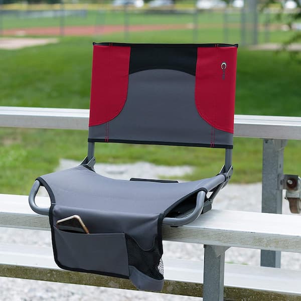 RIO Gear Bleacher Boss Folding Stadium Seat with Cup Holder & Storage