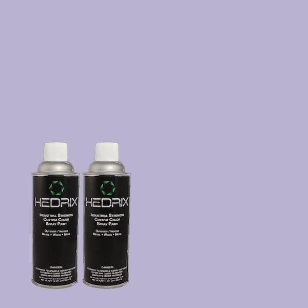 Hedrix 11 oz. Match of 620B-4 Pixie Violet Low Lustre Custom Spray Paint (2-Pack)
