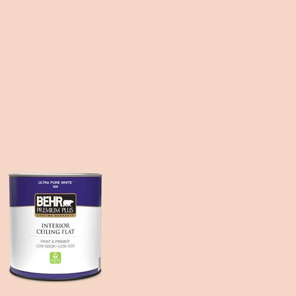 BEHR PREMIUM PLUS 1 qt. #M180-2 Resort Sunrise Ceiling Flat Interior Paint