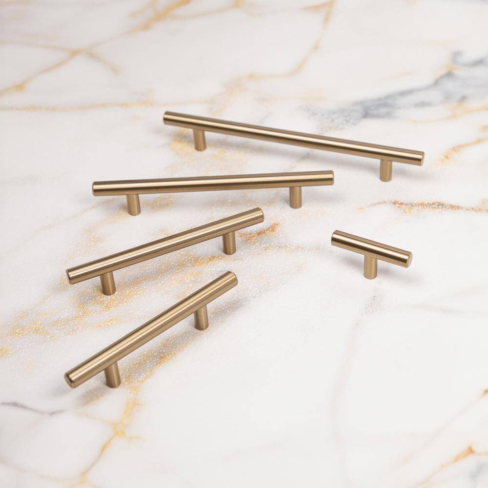 Champagne Bronze Modern Bar Pull Cabinet Handle 6-5/16"
