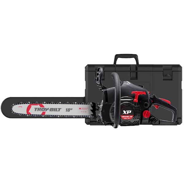 Troy-Bilt TB4218C XP XP 18 in. 42cc 2-Cycle Lightweight Gas Chainsaw with Adjustable Automatic Chain Oiler and Heavy-Duty Carry Case - 1
