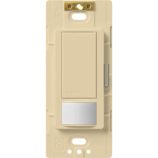 Maestro Vacancy-Only Sensor Switch, 2 Amp/Single-Pole, No Neutral Required, Ivory (MS-VPS2-IV)