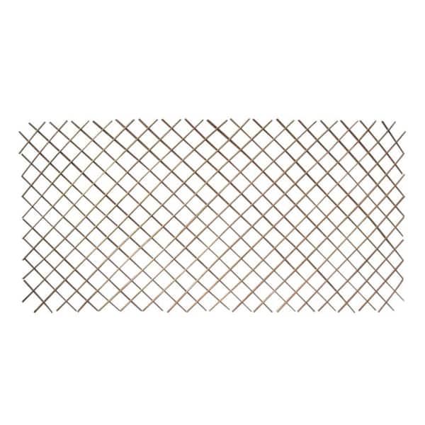 48 in. H x 72 in. L Peeled Willow Expandable Lattice Fence