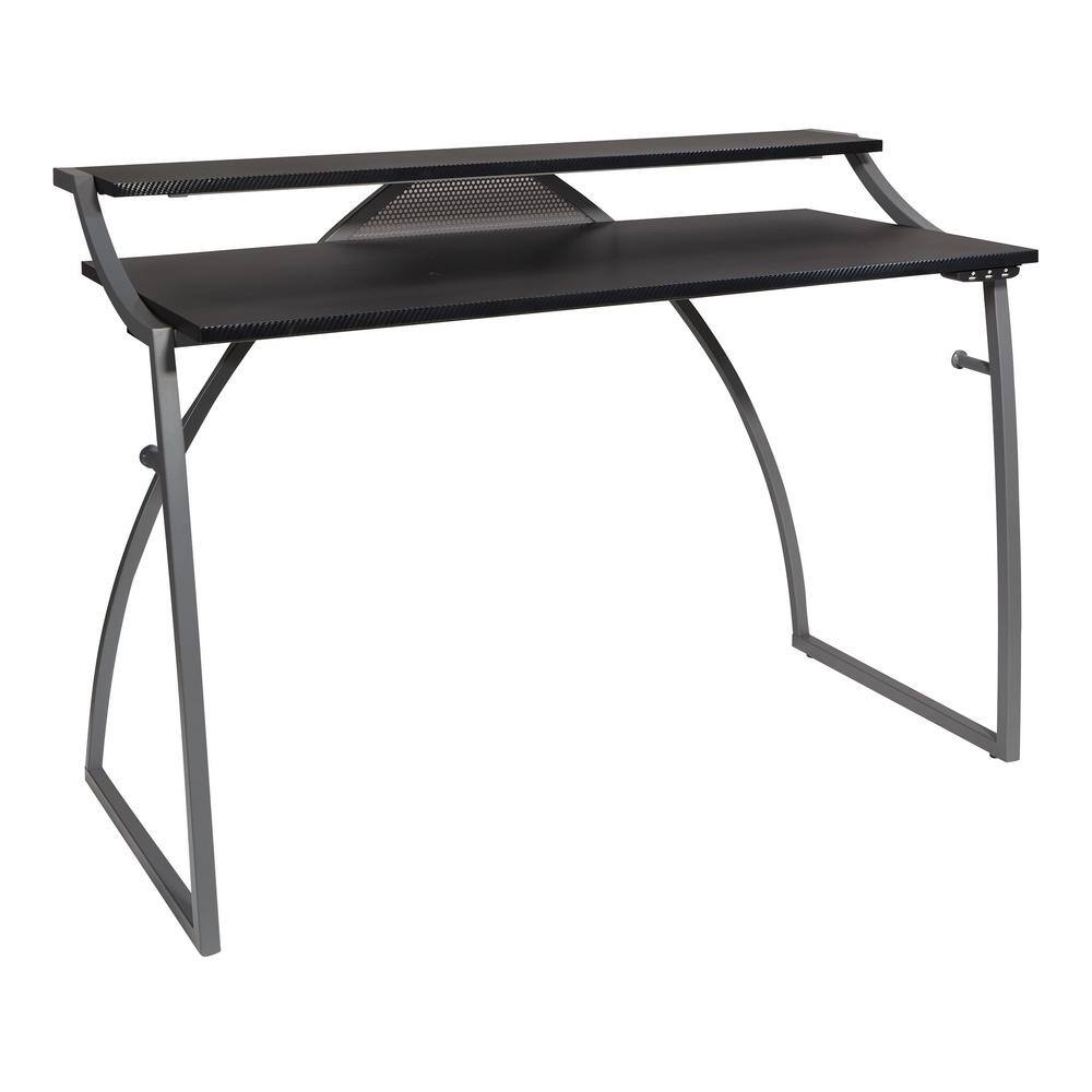 OSP Home Furnishings 50 in. Rectangular Black Computer Gaming Desk with