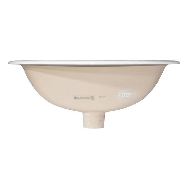 Winfield 19" Round Vitreous China Drop-In Bathroom Sink - White, 3-Hole Centerset, Overflow