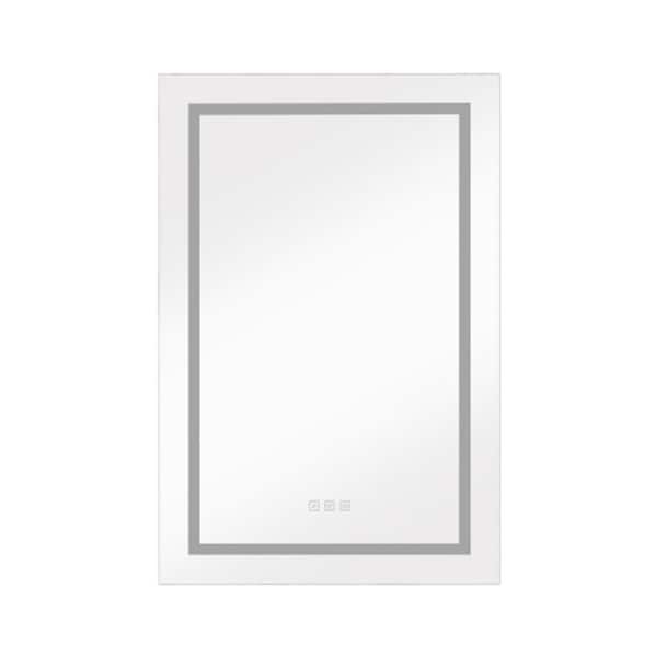 Unbranded 24 in. W x 36 in. H 24 Large Rectangular Matt Black Aluminium Recessed/Surface Mount Medicine Cabinet with Mirror