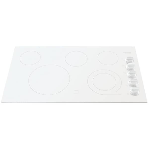 FRIGIDAIRE 36 in. Radiant Electric Cooktop in White with 5 Elements