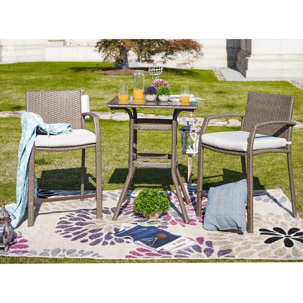 Bar Height Outdoor Bistro Table Set : Home Patio Furniture Indoor