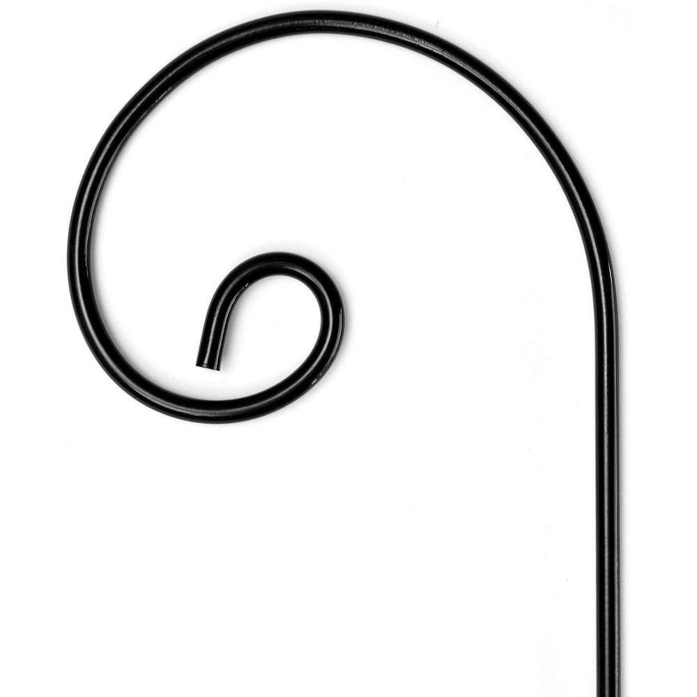 35-Inch Black Metal Shepherd Hooks for Garden Decoration, 12-Pack