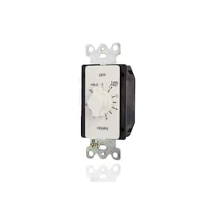 20 Amp 12-Hour In-Wall Auto-Off Spring Wound Timer, White