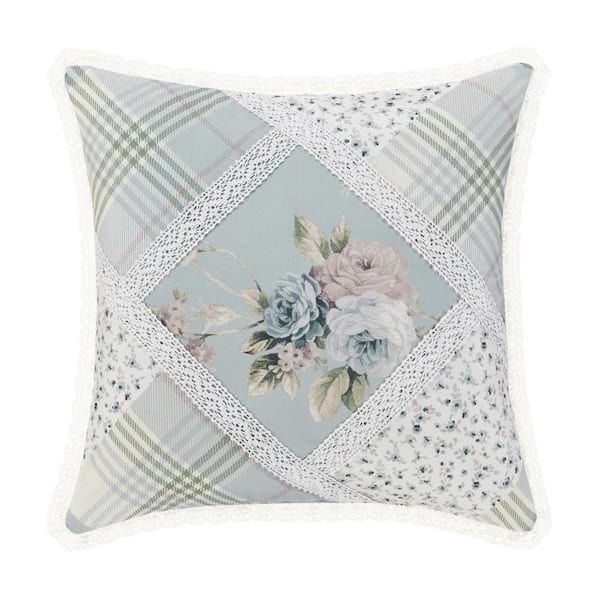 Unbranded Bungalow Spa Polyester Floral 16 in. Square Decorative Throw Pillow 16 in. L x 16 in. W