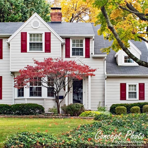 Ekena Millwork GVHR40D 40 W X 20 H X 2 1/4 P Half Round Gable Vent Louver Decorative Ekena Millwork GVHR40D 40 W X 20 H X 2 1/4 P Half Round Gable Vent Louver Decorative