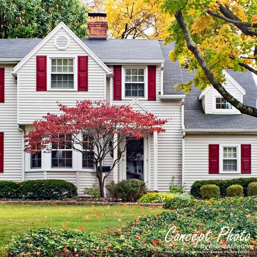 Classic 36"x22" Round Top PVC Gable Vent with Brickmould Sill Frame