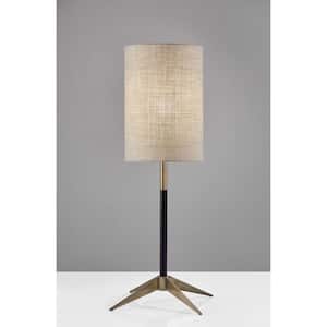 26.75 in. Black Standard Light Bulb Bedside Table Lamp