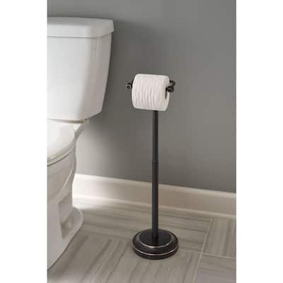 Porter Telescoping Pivoting Free-Standing Toilet Paper Holder in Oil Rubbed Bronze