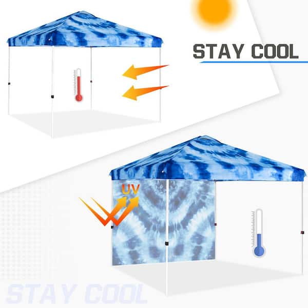 YES GOOD MARKET SEE SEE × NOWHAW SIZE:2 Z-Shade 10-ft x 10-ft Square Frame Is White, and Fabric Is