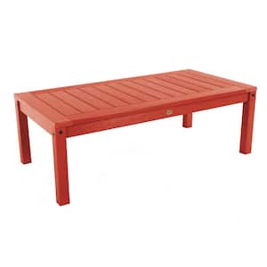 Adirondack Rustic Red Rectangular Recycled Plastic Outdoor Coffee Table