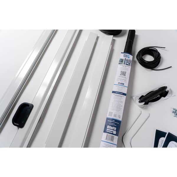 RITESCREEN MOOSEMFIT 48-in x 80-in White Aluminum Sliding Patio Screen Door