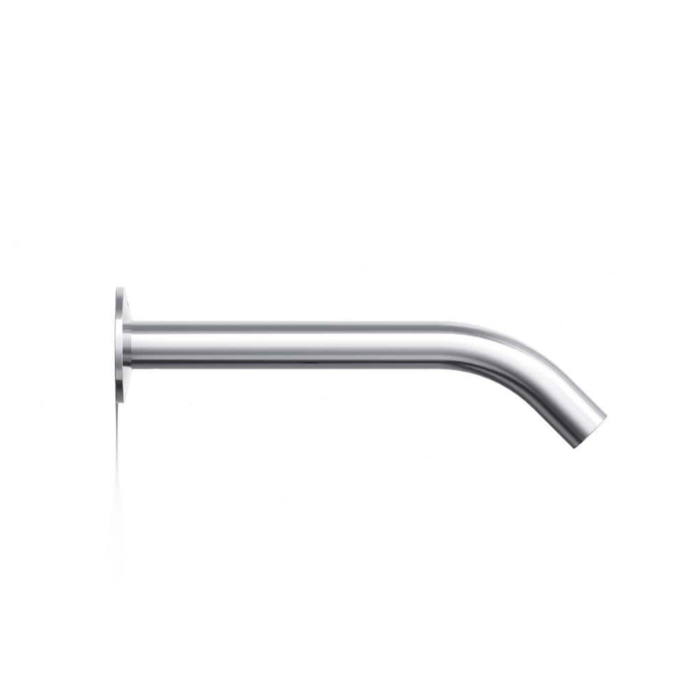 Polished Chrome Wall-Mount Bathroom Sink Faucet Spout