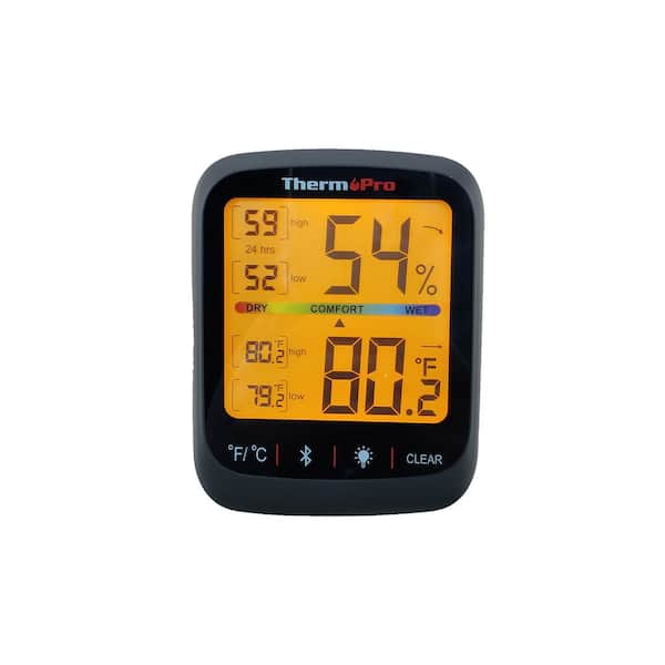 ThermoPro Bluetooth Hygrometer Thermometer, 260FT Wireless Remote  Temperature and Humidity Monitor TP359W - The Home Depot
