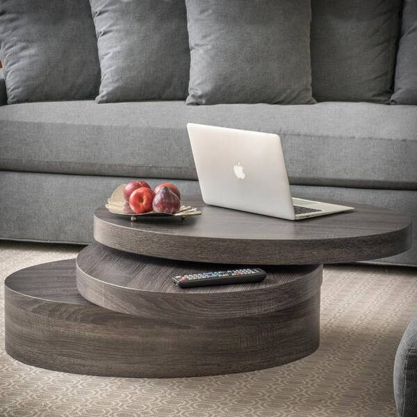 carson small oval rotatable coffee table