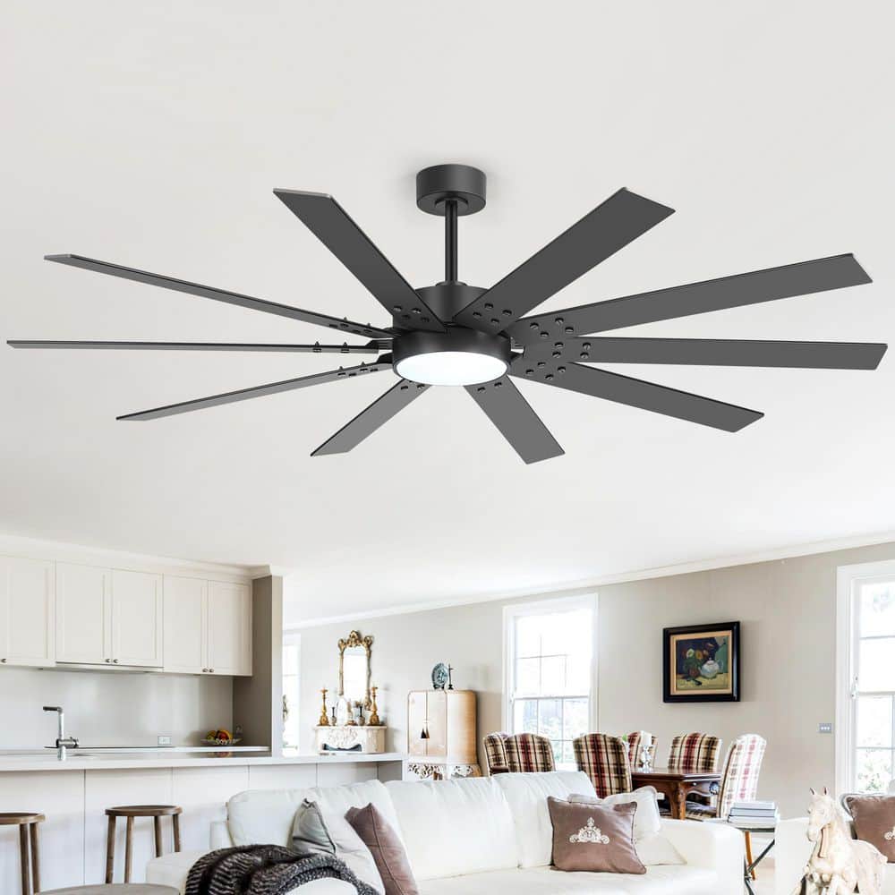 Breezary Archer 72 in. Integrated LED Indoor Matte Black Ceiling