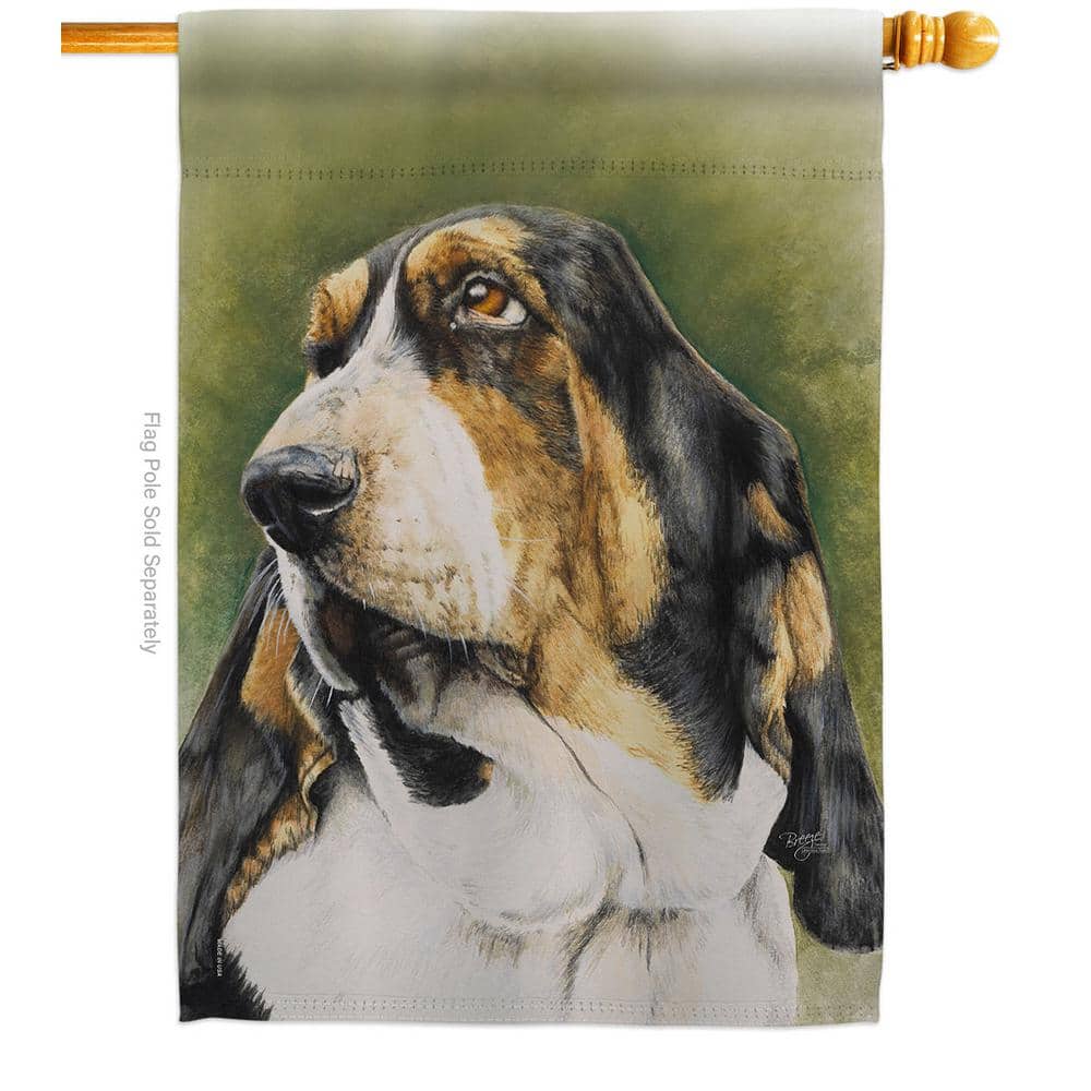 Stor mængde Narabar Silicon Breeze Decor 28 in. x 40 in. Basset Hound House Flag Double-Sided Readable  Both Sides Animals Dog Decorative HDH110090-BO - The Home Depot