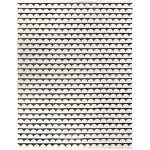 Palmer White 8 ft. 8 in. x 12 ft. Geometric Area Rug