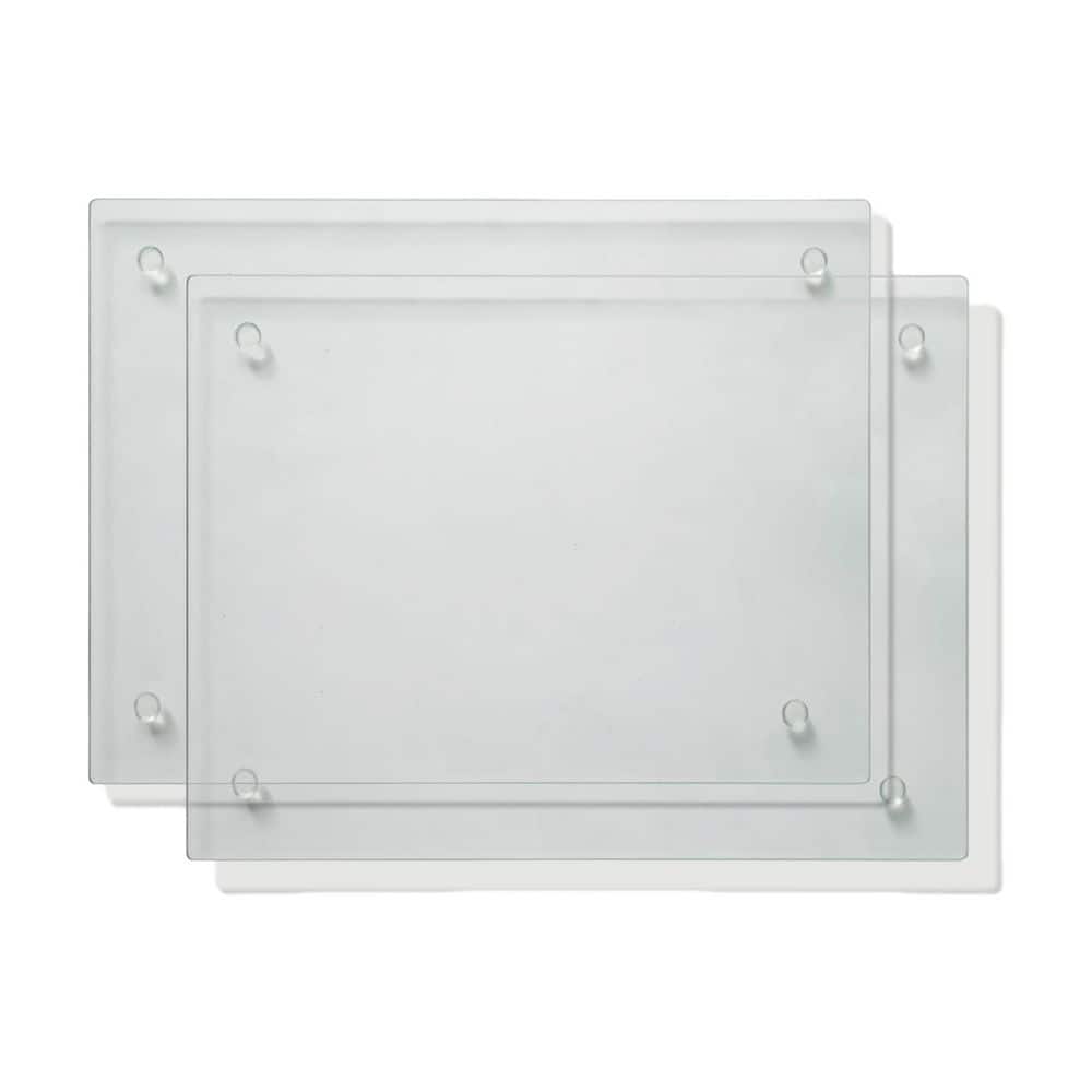 2-Pack 16 in. x 12 in. Rectangular Clear Tempered Glass Cutting Board with Non-Slip Feet for Kitchen price history on PriceWatchPro