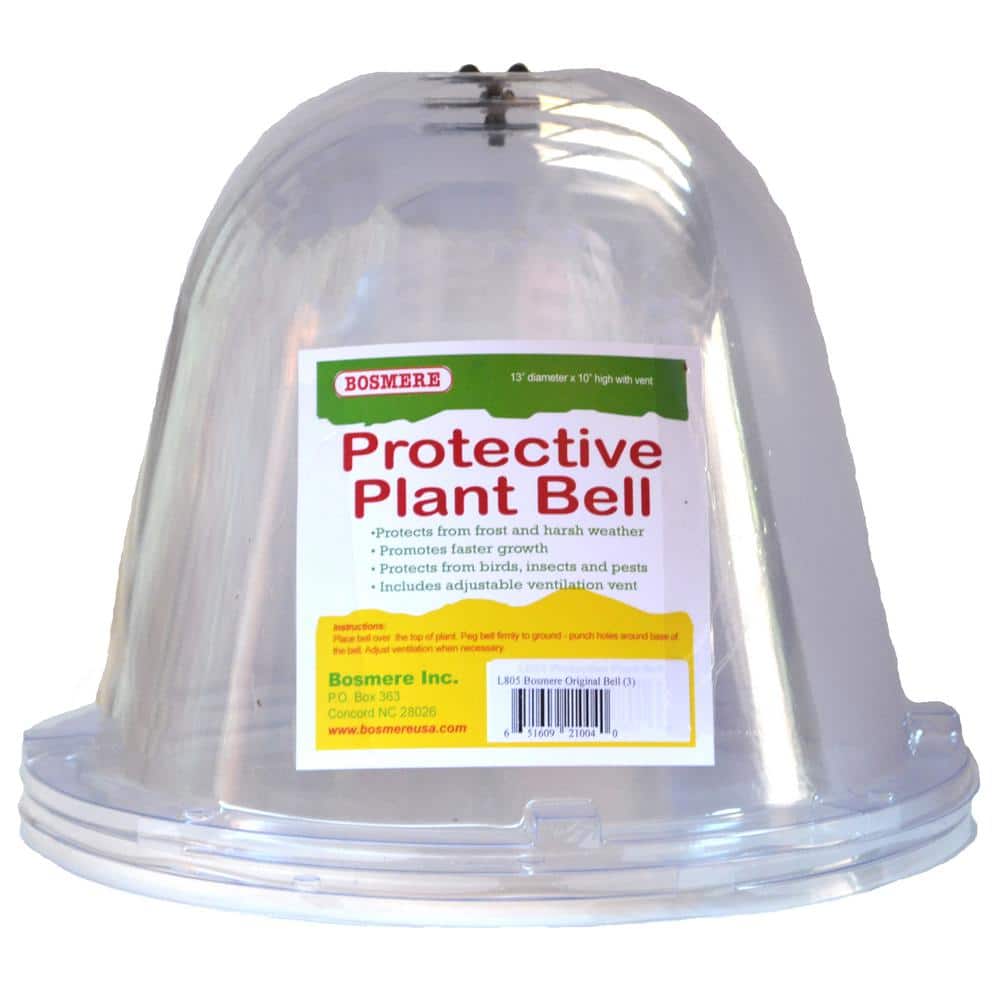 English Garden 13 in. Dia x 10 in. H Plastic Protective Plant Growing Bell 