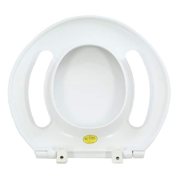 Open Box Big John Products Standard Elongated Closed Front Toilet Seat White