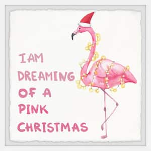 "Dreaming Pink Christmas" by Marmont Hill Framed Animal Art Print 12 in. x 12 in.