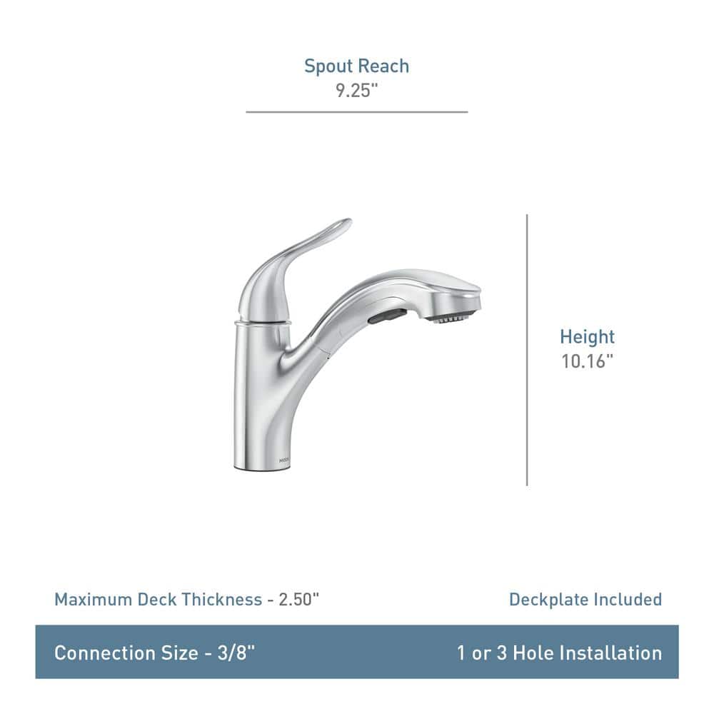 Spot Resist Stainless Single-Handle Pull-Out Kitchen Faucet