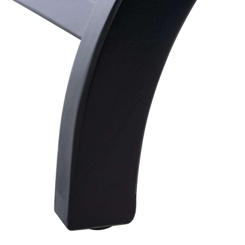 Safavieh Transitional Black Wood and Metal Nightstand with Storage