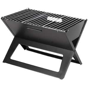 SMT Outdoor Portable Notebook Charcoal Grill in Black