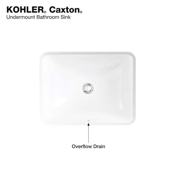 KOHLER Caxton Rectangle Undermount Bathroom Sink in White K KOHLER Caxton Rectangle Undermount Bathroom Sink in White K