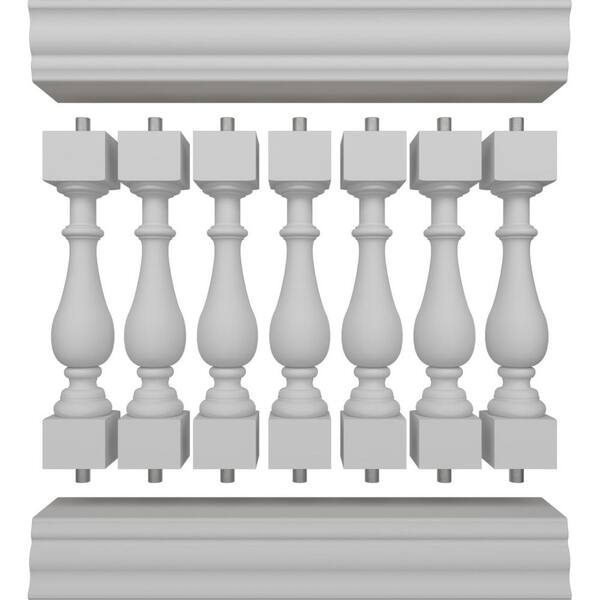 Ekena Millwork Fiberthane Traditional Balustrade 36 in. L x 37 in. H Fiberglass Railing Kit