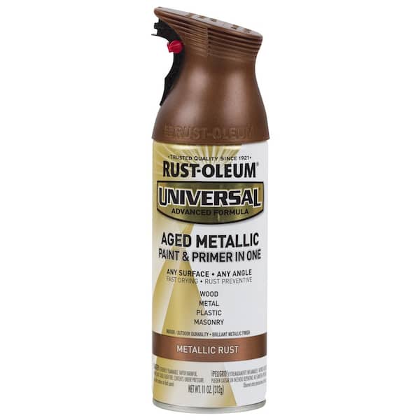 Rust-Oleum 314560 Universal All Surface Spray Paint, 11 oz, Metallic Satin  Bronze, 11 Ounce (Pack of 1)