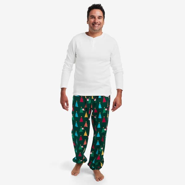 The Company Store Company Cotton Family Flannel Men's Large Green Multi Pajama Set
