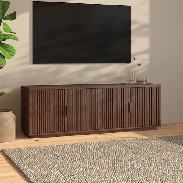 Mero 68 in. Satin Walnut TV Stand Fits TV's up to 75 in.