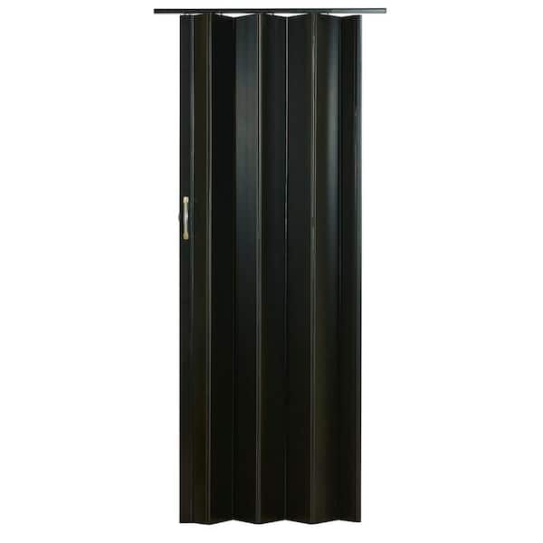 Berkshire 36 in. x 80 in. Black Vinyl PVC Accordion Door with Hardware