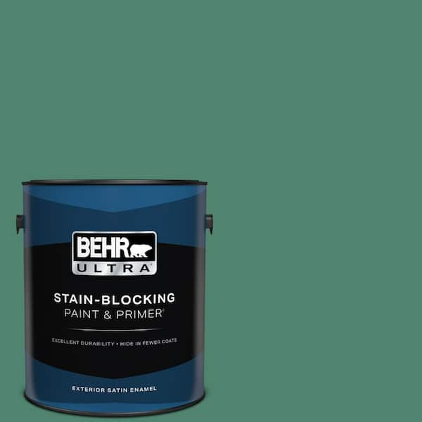 BEHR ULTRA 1 gal. #480D-6 Billiard Room Satin Enamel Exterior Paint & Primer