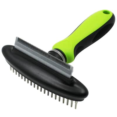 Dog With Undercoat Rake Dog Combing Large Small Dogs Cats And Rabbits Rake  Comb Double Row Hair Removal Brush Puppy Hair Brush Not Pointed Steel Pin