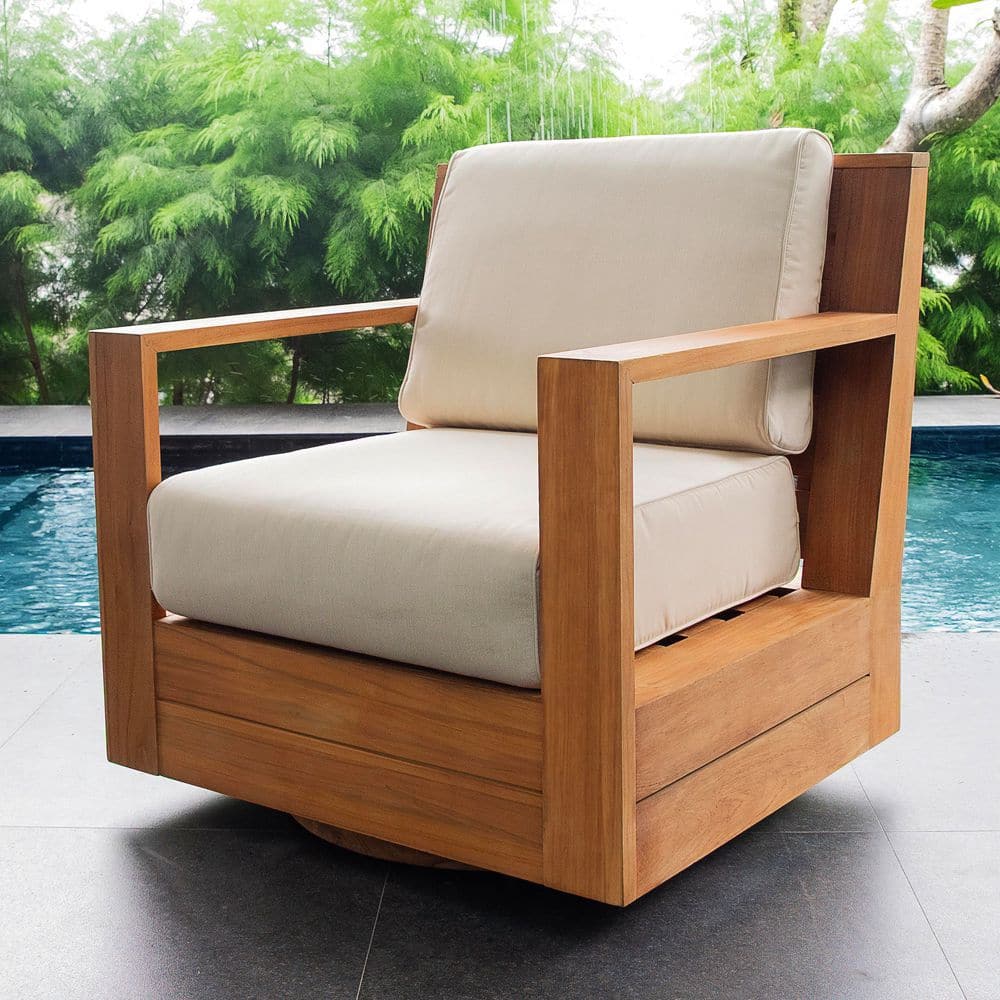 Cambridge Casual Largo Premium Indonesia Teak Patio Outdoor Swivel