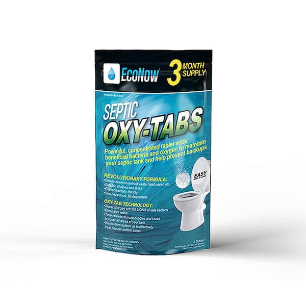 EcoNow Oxy-Tabs Septic Tank Treatment, Maintenance and Cleaner - 3 Month Supply